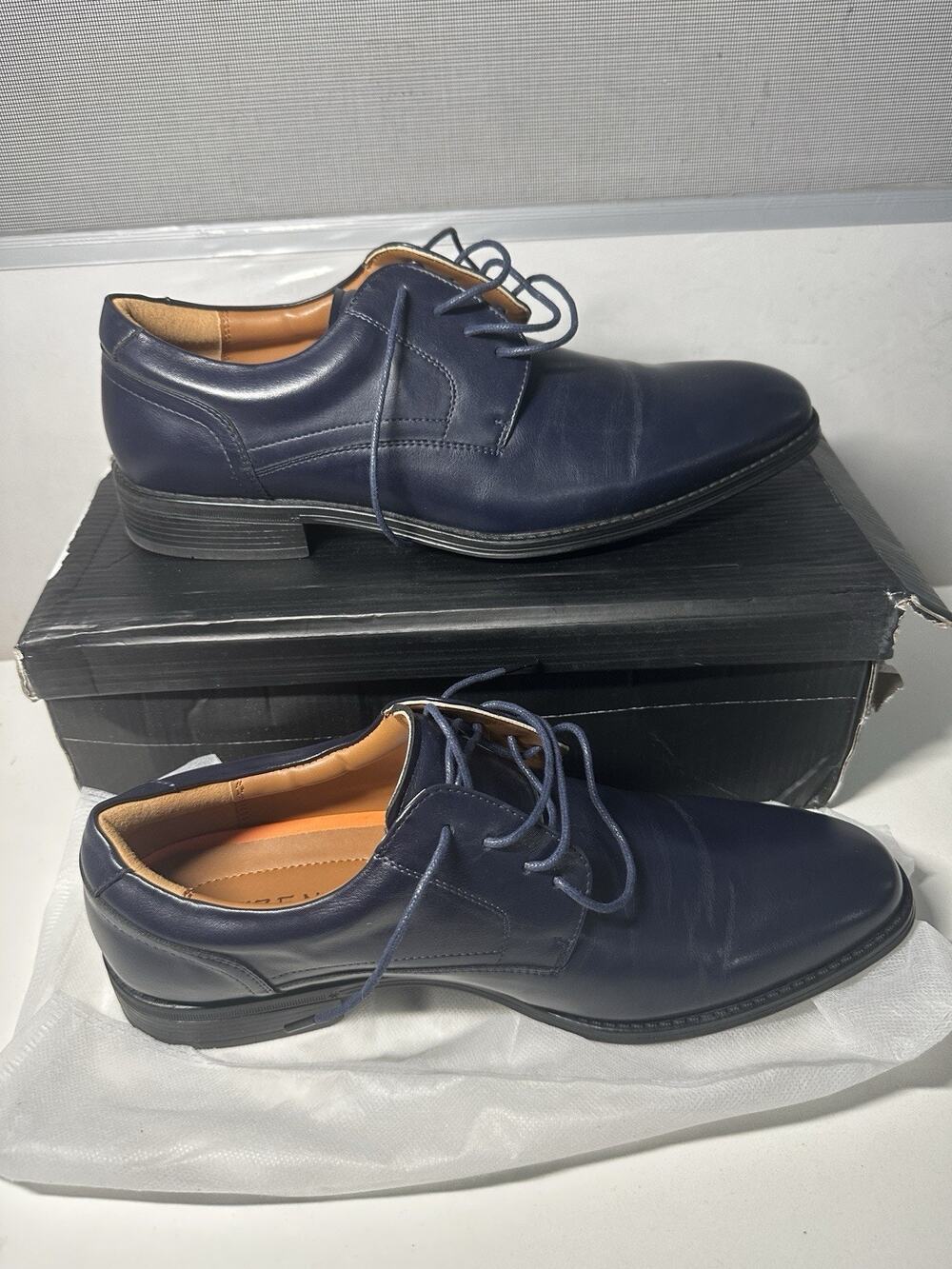 RITIZEN Men's Oxford Dress Shoes Leather Slip-Resistant Lace-Up Sz 10